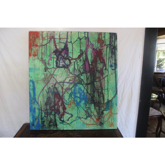 1990s Large Painting and Collage Map of Los Angeles For Sale - Image 5 of 5