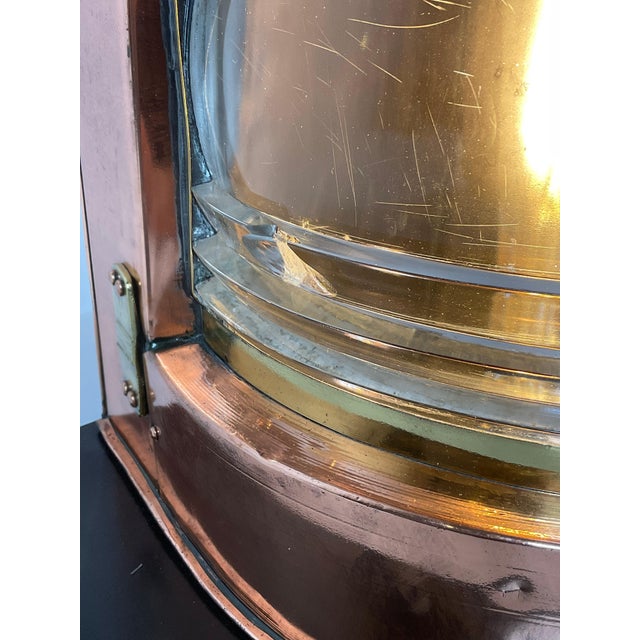 Massive Copper and Brass Ship’s Lantern For Sale - Image 11 of 12