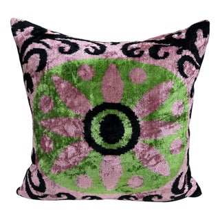 Large Silk Cushion Cover with Mystic Design, 2000s For Sale