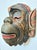Green Vintage Balinese Hand-Carved & Painted Wood Barong Monkey Wall Mask For Sale - Image 8 of 10
