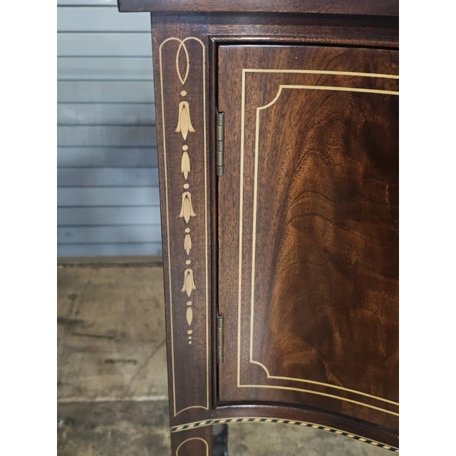 Late 20th Century Stickley Mahogany Federal Style Sideboard Buffet W Brass Gallery Rail For Sale In Cleveland - Image 6 of 12