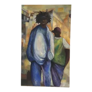Early 21st Century Large Street Art Oil on Canvas Painting