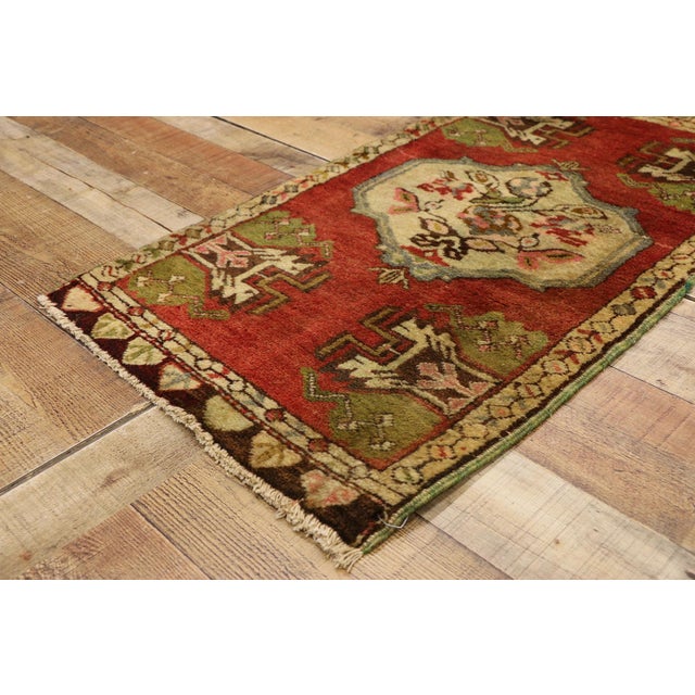 Vintage Turkish Yastik Rug - 01'10 X 04'03 For Sale In Dallas - Image 6 of 8