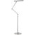 Ian K. Fowler by Visual Comfort Signature Heron Medium Adjustable Floor Lamp in Polished Nickel and Matte Black For Sale