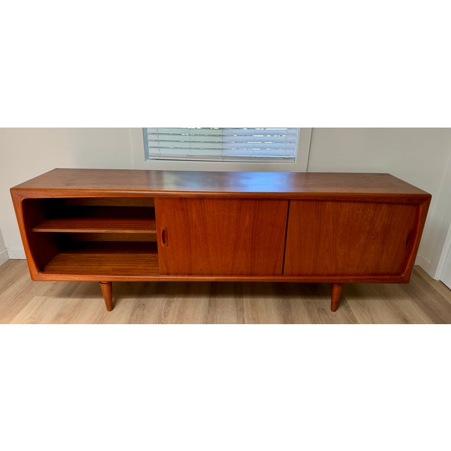 Mid-Century Modern h.p. Hansen Teak Sideboard, Scandinavian Modern, Denmark, 1962. Located Near Sf, Ca For Sale - Image 3 of 9
