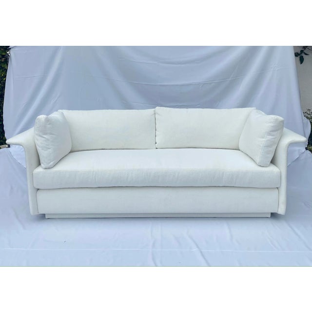 Reupholstered Vintage White Sofa For Sale - Image 13 of 13