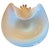Opaline Murano Dish or Bowl with 24k Gold Flower Detail For Sale - Image 10 of 10