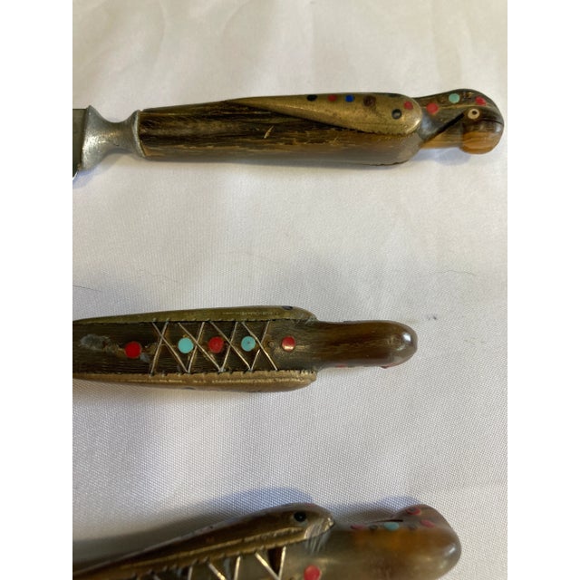 Indian Vintage Parrot Knife, Spoon, & Fork Set- 3 Pieces For Sale - Image 3 of 6