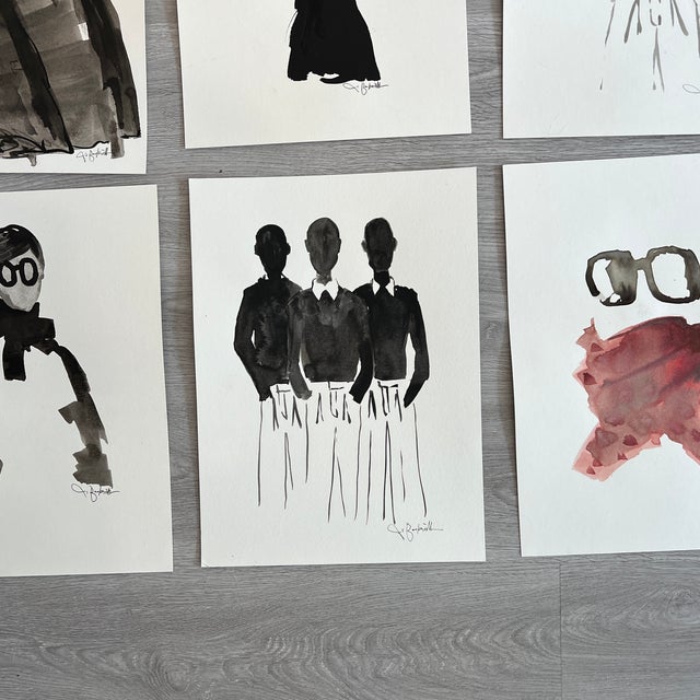 Ink Wash Series by Jo Baskerville For Sale - Image 10 of 12