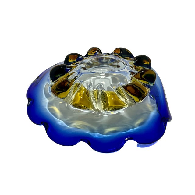 1960s 1960s Chalet Art Glass Cigar Ashtray / Catch-All For Sale - Image 5 of 7