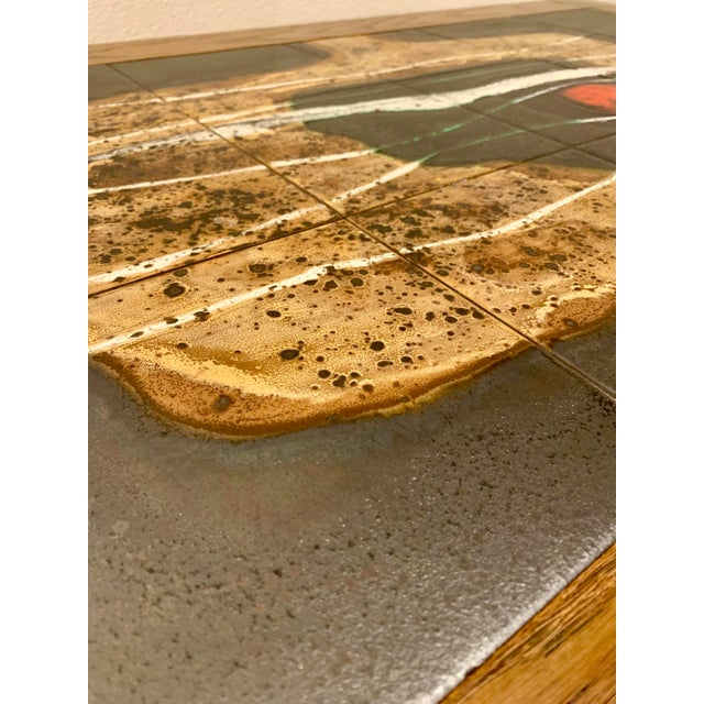 Ceramic flawless. Some signs of wear on one foot. Oak veneer. This piece has an attribution mark, I am sure that it is...