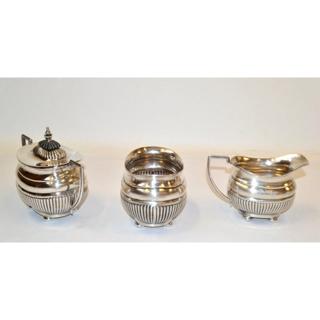 British Colonial Antique 1910 Cheltenham Silver Coffee Service Sheffield England For Sale In Miami - Image 6 of 13