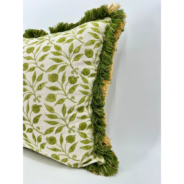 Textile Sanderson Morris & Co. Rosehip Thyme Print Cream Linen Pillows - Set of 2 For Sale - Image 7 of 11