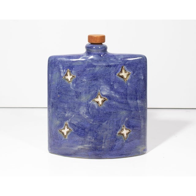 Ceramic Mexio Ceramic Flask With Sun and Moon Design Signed Mara For Sale - Image 7 of 8