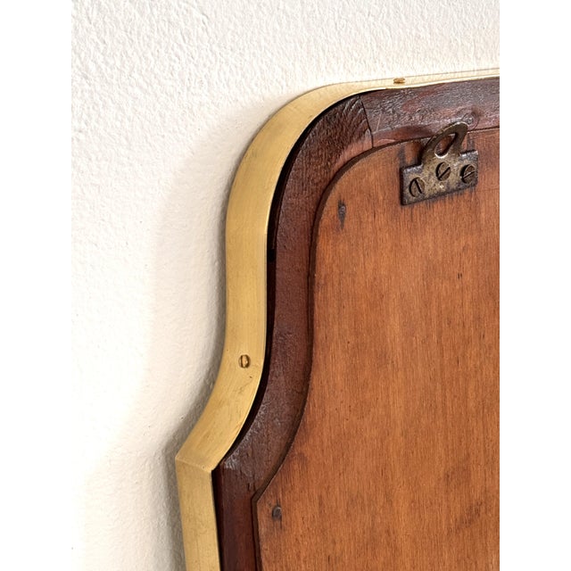 Large Mid-Century Modern Italian Floor Mirror with Brass Frame, 1950 For Sale - Image 16 of 17