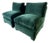 1990s Pair of Vintage Large Scale David Sutherland Slipper Chairs W/ Down Cushions Newly Upholstered in Forest Green Velvet For Sale