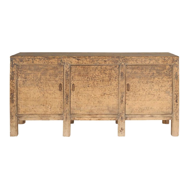 Late 20th Century Three Door Reclaimed Elm Server For Sale