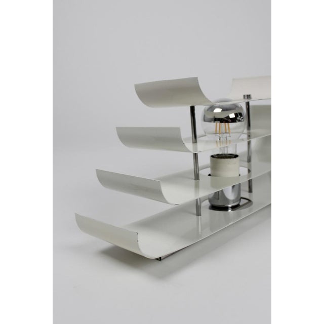 Italian Postmodern Wall Sconces in Layered Metal, 1970s, Set of 2 For Sale - Image 12 of 15