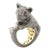 Black Diamond 14k & Sterling Silver Panther Ring With Ruby Eyes Size 7.25 For Sale