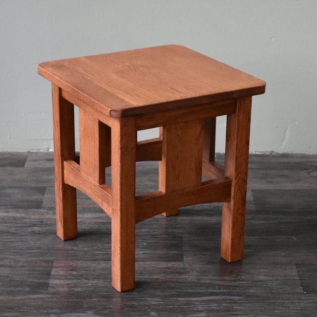 2020s Mission Oak Slat End Table - Michael's Cherry (Mc1) For Sale - Image 5 of 6