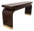 Asian Modern Ming Style Lacquer and Brass Console Table by Baker Furniture For Sale