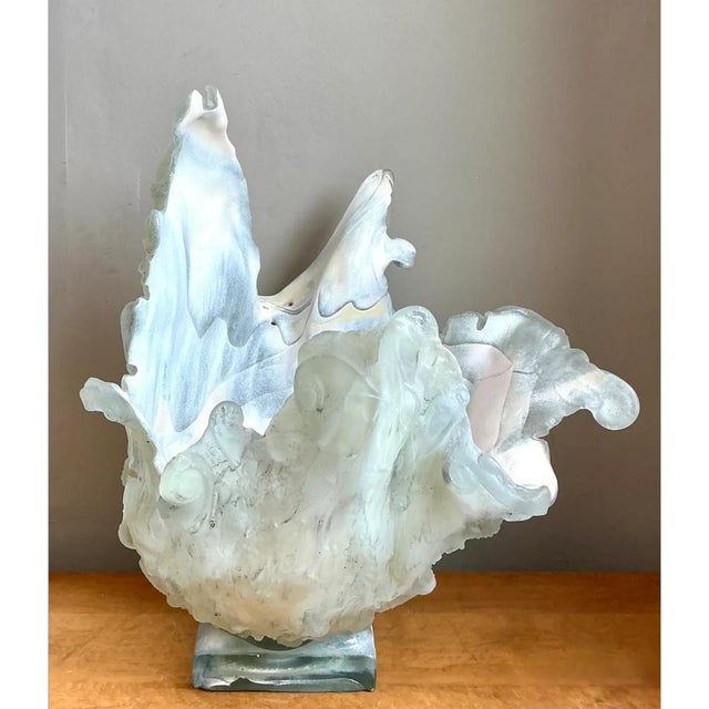 Vintage Abstract Glass Art Vase For Sale - Image 11 of 12
