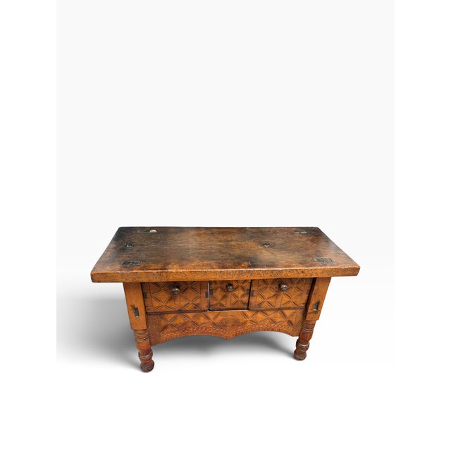 18th Century Antique 18c British Colonial Rustic Side Table For Sale - Image 5 of 9
