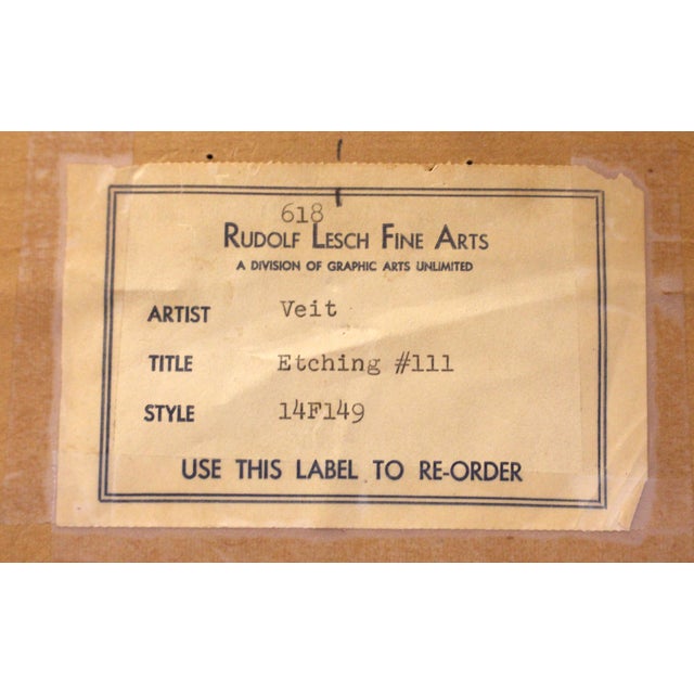 Realism Etching "Radolfzell Am Bodensee" by Rudolf Veit For Sale - Image 3 of 5