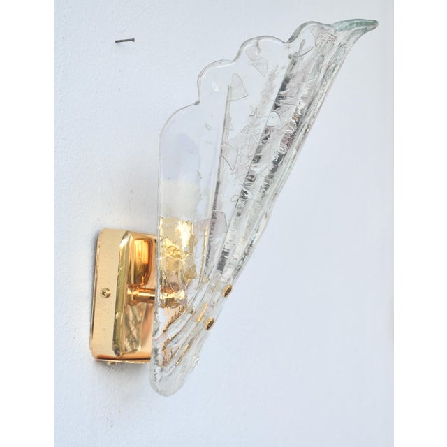 Gold Vintage Italian Murano Glass Wall Lamps, Gold Plated, 1970s - Set of 5 For Sale - Image 8 of 12