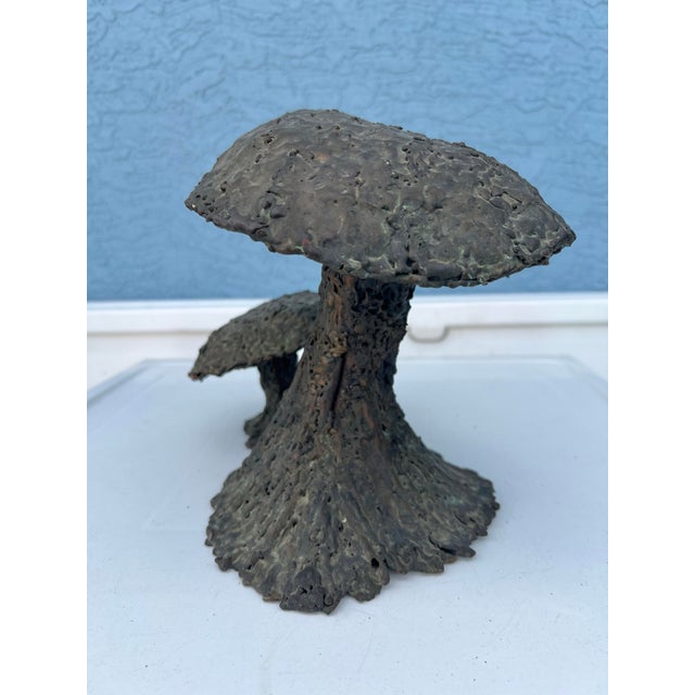 Vintage Copper Sculpture of Mushrooms For Sale In West Palm - Image 6 of 12