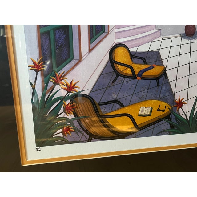 Francois Ledan “Piscine Palette” Seriolithograph Signed Limited Edition For Sale In New York - Image 6 of 8