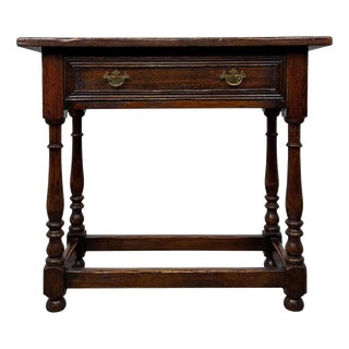Antique 20th Century Oak Side Table For Sale