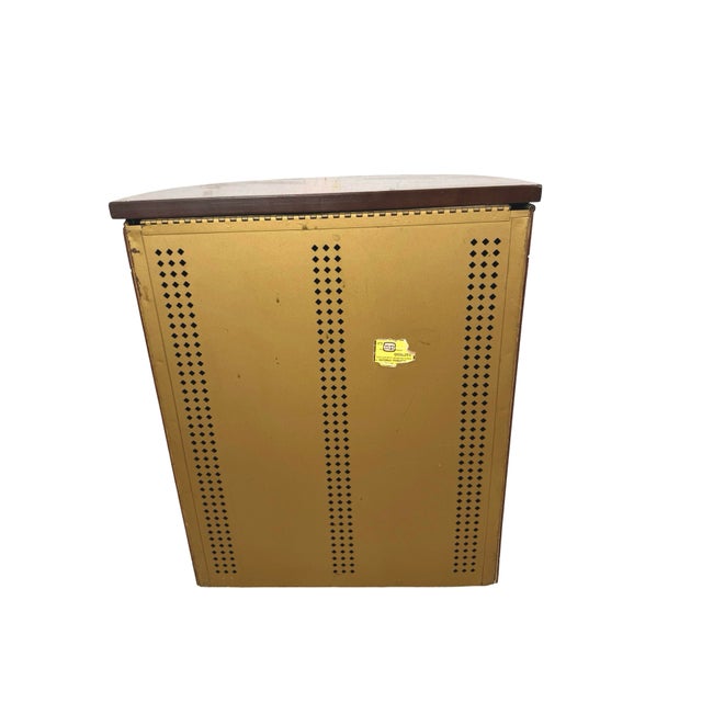 Vintage Mid-Century Modern Slatted Wood Hamper, Slatted Laundry Basket For Sale - Image 11 of 14