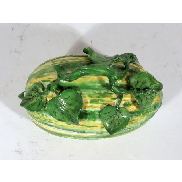 Meissen Porcelain 18th Century Tromp l'Oeil Tureen in the Form of a Melon For Sale In Philadelphia - Image 6 of 16