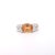 Metal 3.07 Carat Orange Topaz & Floating Diamond Ring in East West Setting Size 5.5 For Sale - Image 7 of 7
