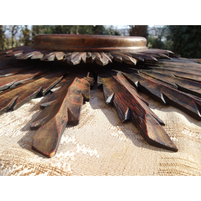 Wooden Sun Mirror, 1960s For Sale - Image 13 of 18