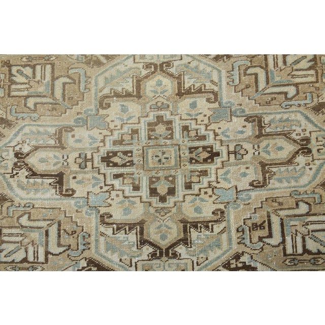 1970s Vintage Persian Handmade Wool Cotton Orange Area Rug For Sale - Image 9 of 10