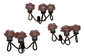 Vintage Brass Wall Lights, 1980s, Set of 3