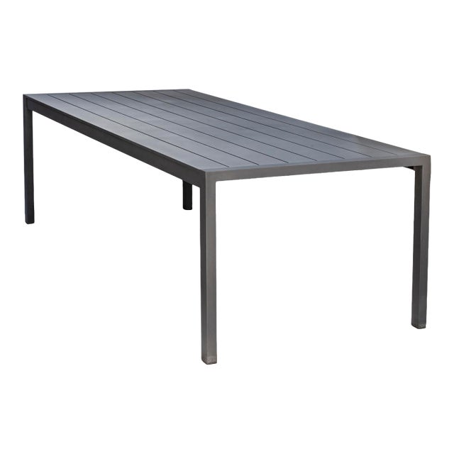 Vintage Restoration Hardware Outdoor Aluminum Table For Sale