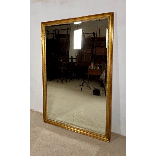 Large Spanish Giltwood Wall Mirror, 1950 For Sale - Image 4 of 15