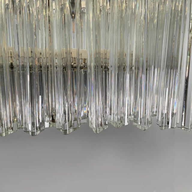 Mid-Century Modern Italian Murano Glass Chandelier attributed to Paolo Venini, 1950s For Sale - Image 10 of 18