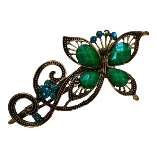 Vintage Butterfly Barrette For Sale