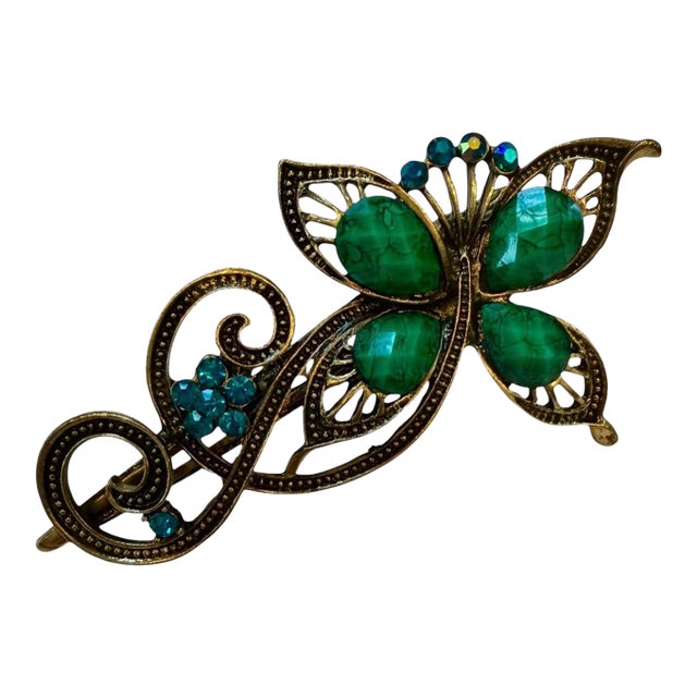 Vintage Butterfly Barrette For Sale