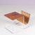 Brown Side Table with Leather Magazine Rack from Brabantia, Netherlands, 1960s For Sale - Image 8 of 9