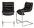 Industrial Pr. Of Vintage Rh Black Leather & Chrome Bar Stools For Sale - Image 3 of 18