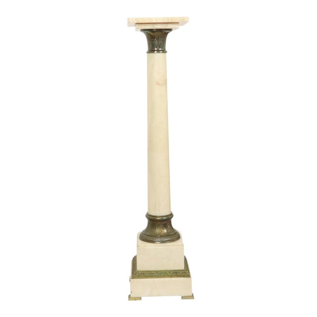 Antique Onyx Marble and Bronze Column, 1890s For Sale - Image 5 of 18