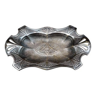 Mid 20th Century Fabr Wolska Pod Warszawa Poland Antique Silver Plate Serving Bowl Dish Tray For Sale