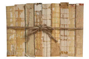 Decorative Books - Vintage Paper & String Book Bundle - 1 Foot of Tan Books