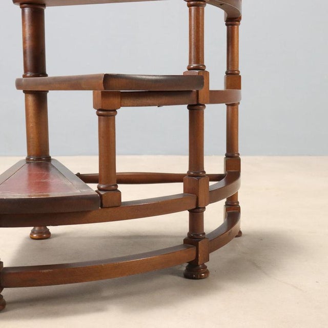 Library Ladder in Walnut-Stained Beech For Sale - Image 5 of 8