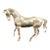 Vintage Slivered Brass Horse Sculpture For Sale